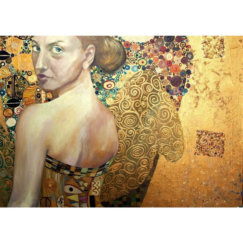 Beautiful Woman in Gold